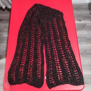 Ardene black with silver scarf approx 7 feet